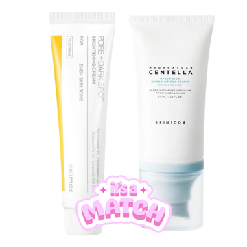 Pore+Dark Spot Brightening Cream + Hyalu-Cica Water-Fit Sun Serum SPF50+ Glowthie  Kits Glowthie Glowthie Portugal