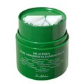 Bálsamo de limpeza facial coreano Dr. Althea em pote verde, com textura sólida.