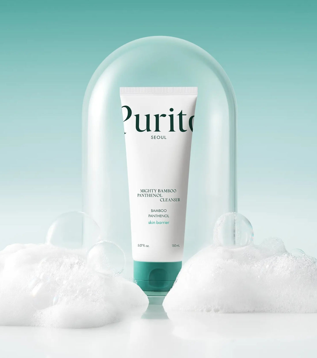 Embalagem do Purito Mighty Bamboo Panthenol Cleanser 150ml