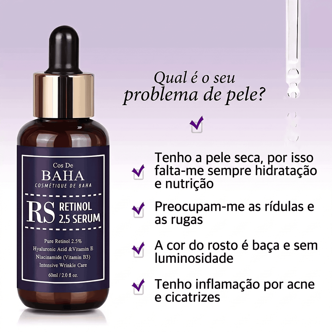 Retinol Serum RS Cos de BAHA  Glowthie