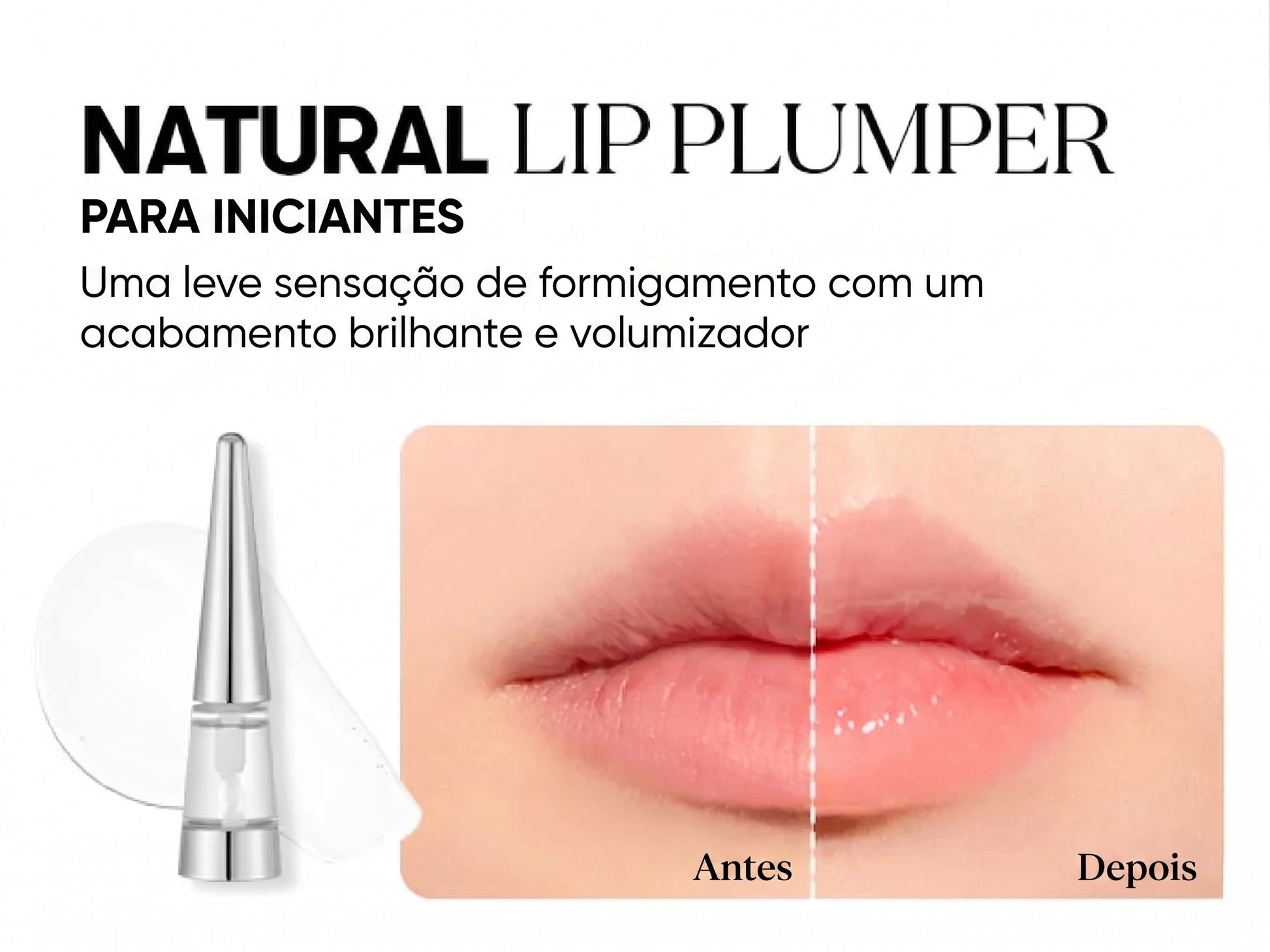 Aplicação do lip plumper VT Reedle Shot nos lábios