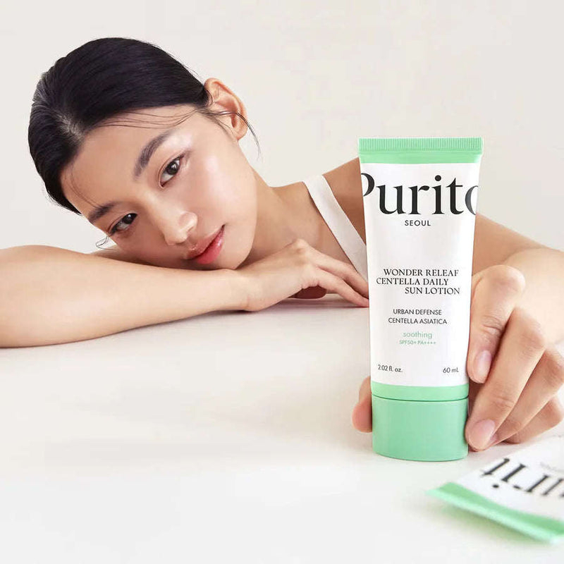 Wonder Releaf Centella Daily Sun Lotion Purito Seoul  Glowthie