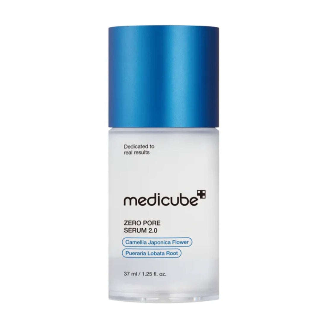 Medicube Zero Pore Serum 2.0 reduz oleosidade, minimiza poros, disponível na Glowthie Portugal.
